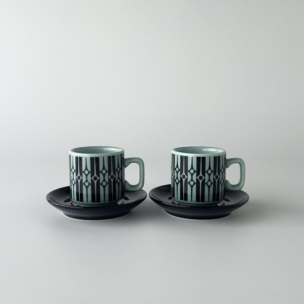 Hornsea エスプレッソカップ&ソーサー 2セット Geo