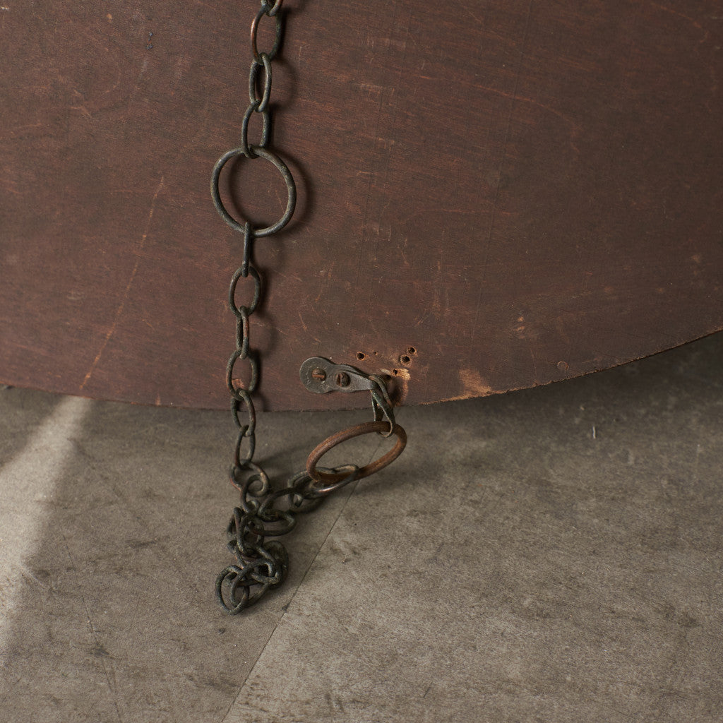 英国アンティーク オーク無垢材 ウォールミラー