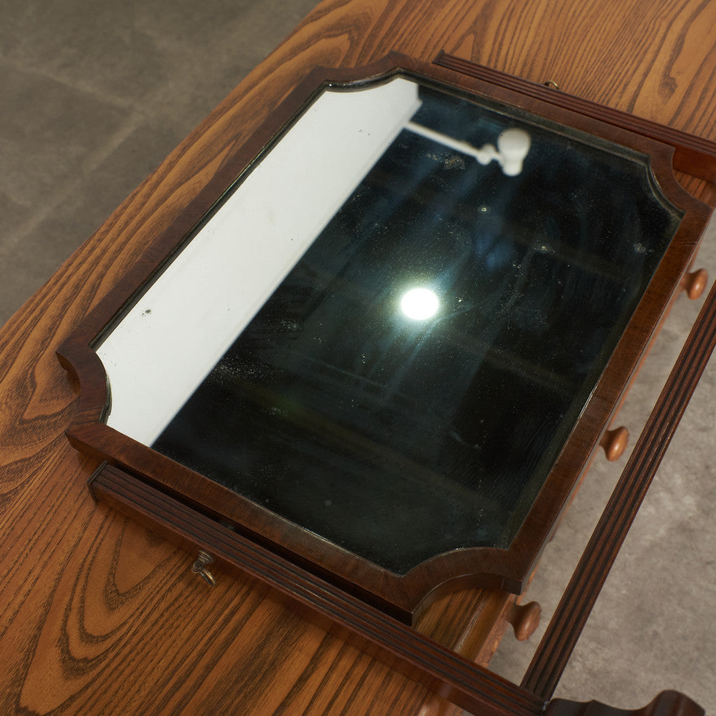 英国アンティーク マホガニー材 スタンドミラー