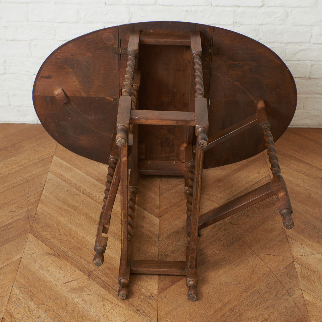 英国アンティーク ドロップリーフ ゲートレッグテーブル