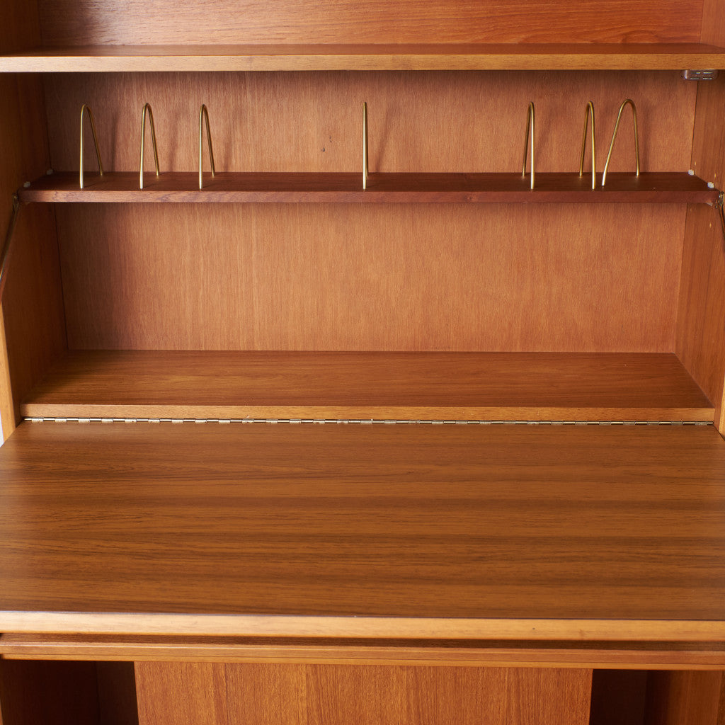 ヴィンテージ ビューロー付きブックケース