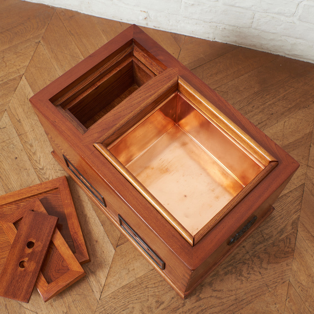 欅材関東長火鉢