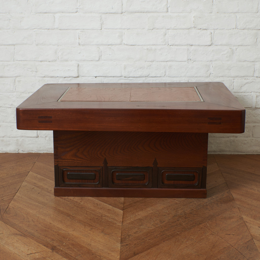 欅材 関西火鉢テーブル