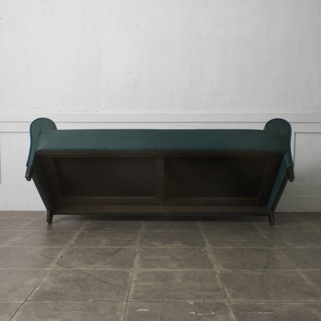 本革張り 3シーターソファ