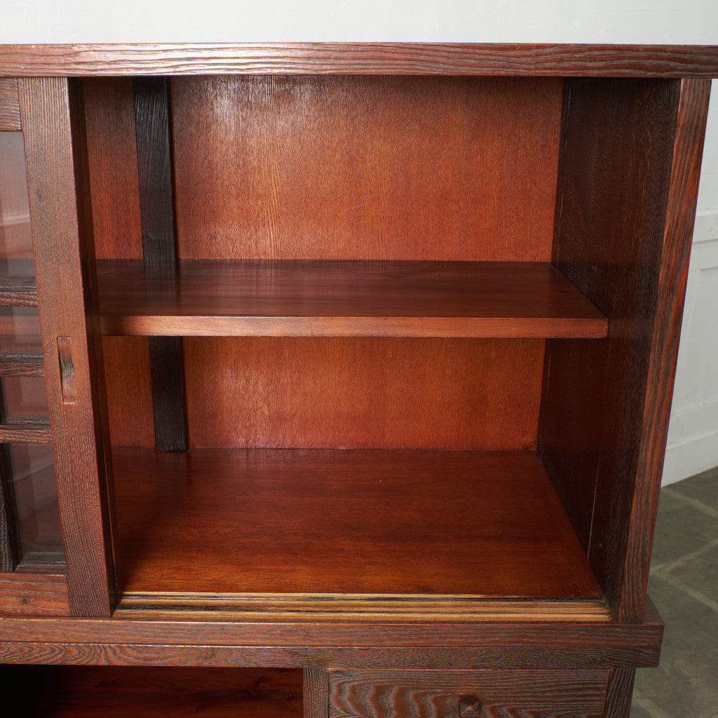 江戸指物 欅材 茶箪笥