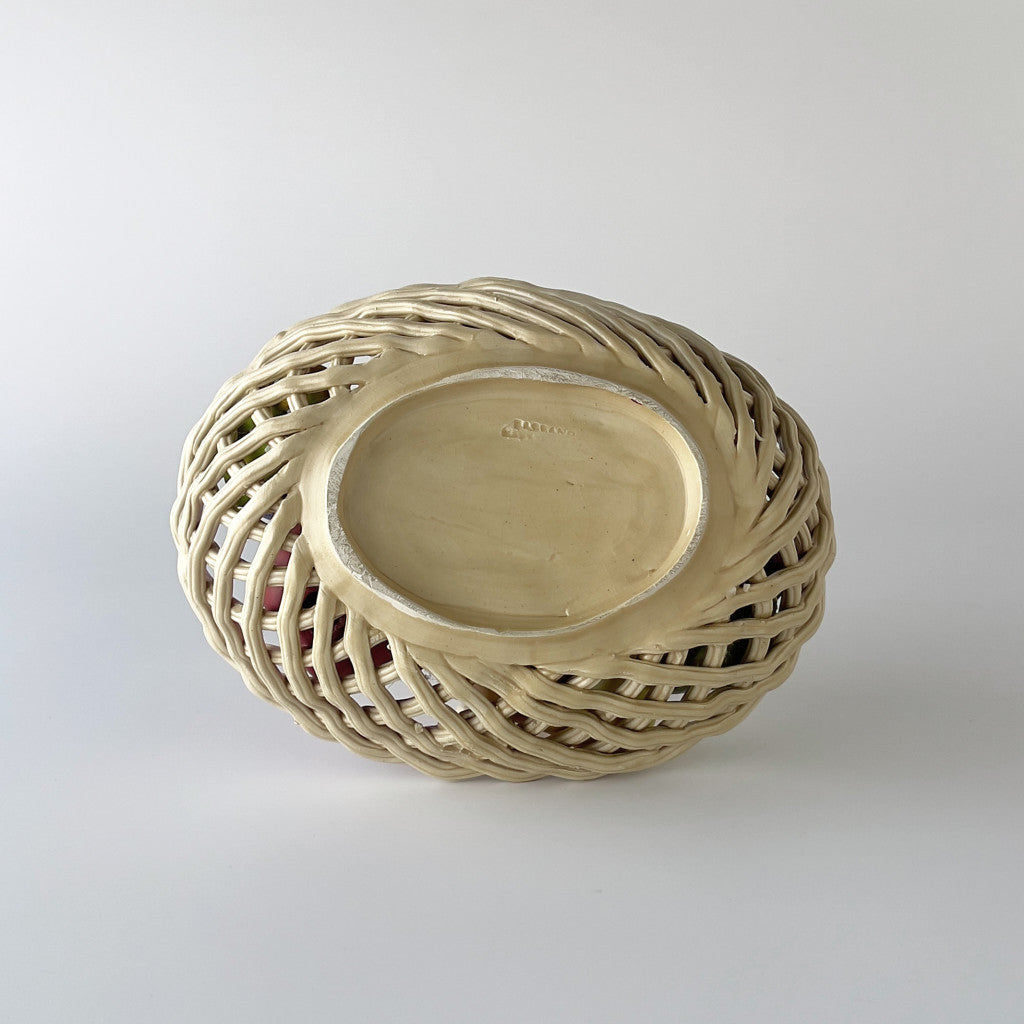 ヴィンテージ セラミック フルーツバスケット