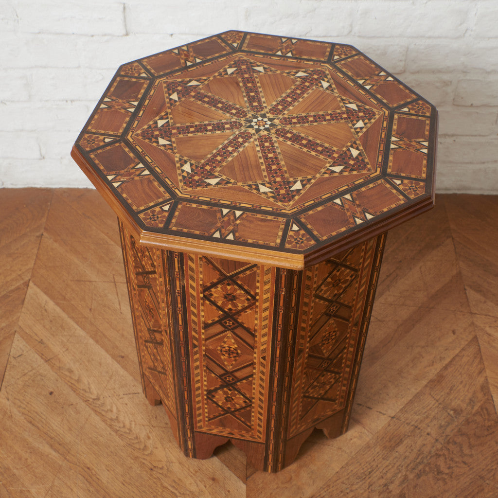 シリア製 寄木細工 サイドテーブル