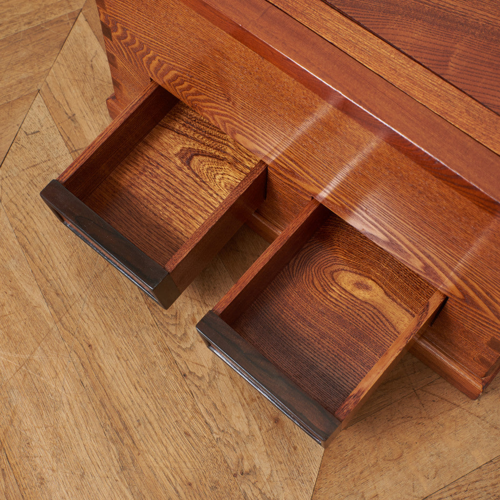 欅材関東長火鉢