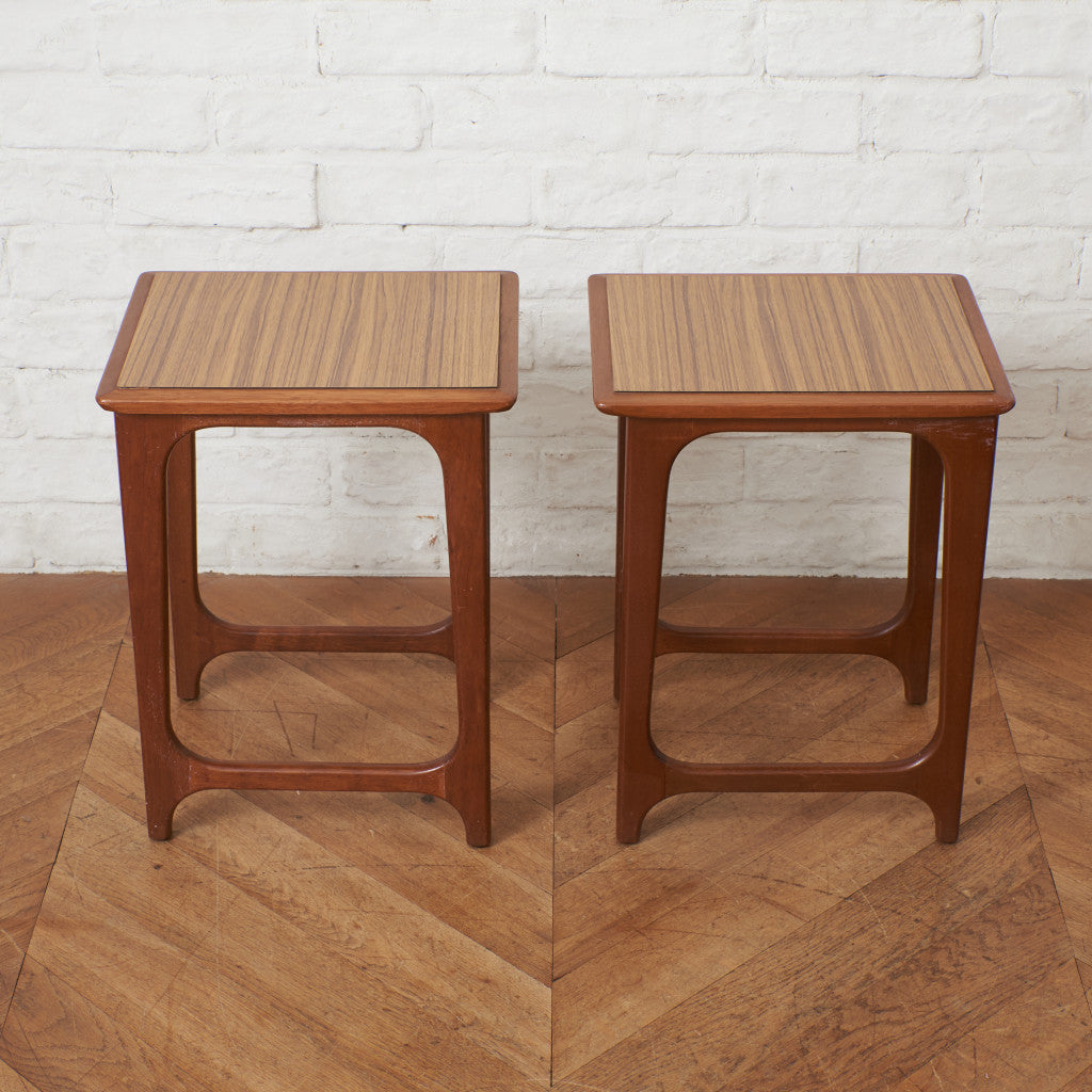 オールドマルニ 孔雀印 サイドテーブル 2点セット