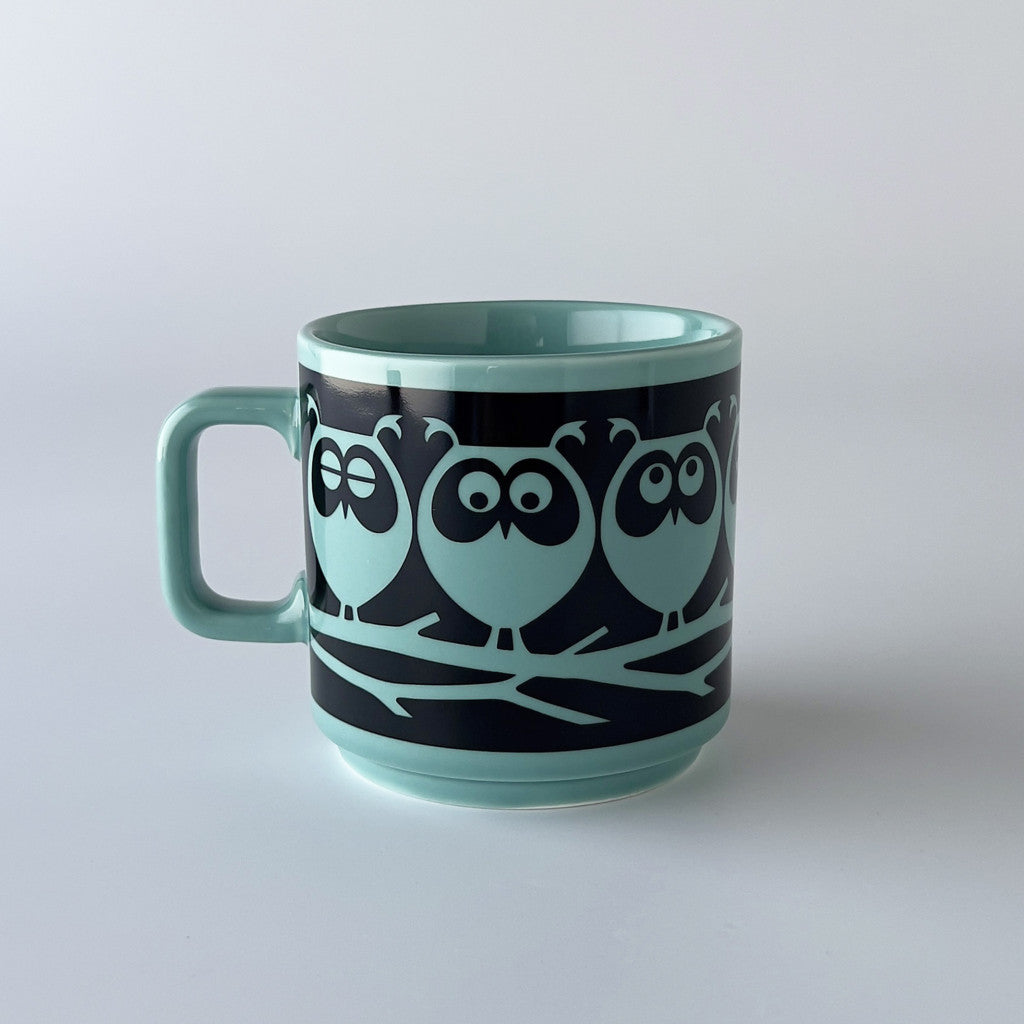 Hornsea x Magpie マグカップ Owls on Branch Teal