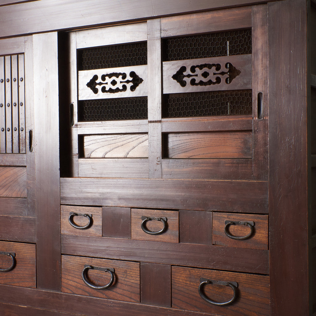 近江箪笥 欅材 水屋箪笥