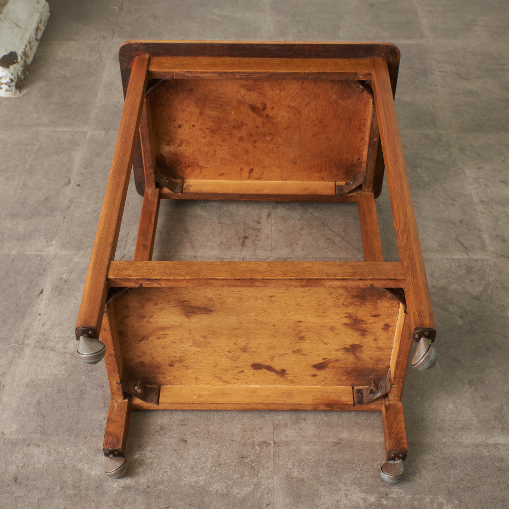 英国アンティーク キャスター付きサイドテーブル