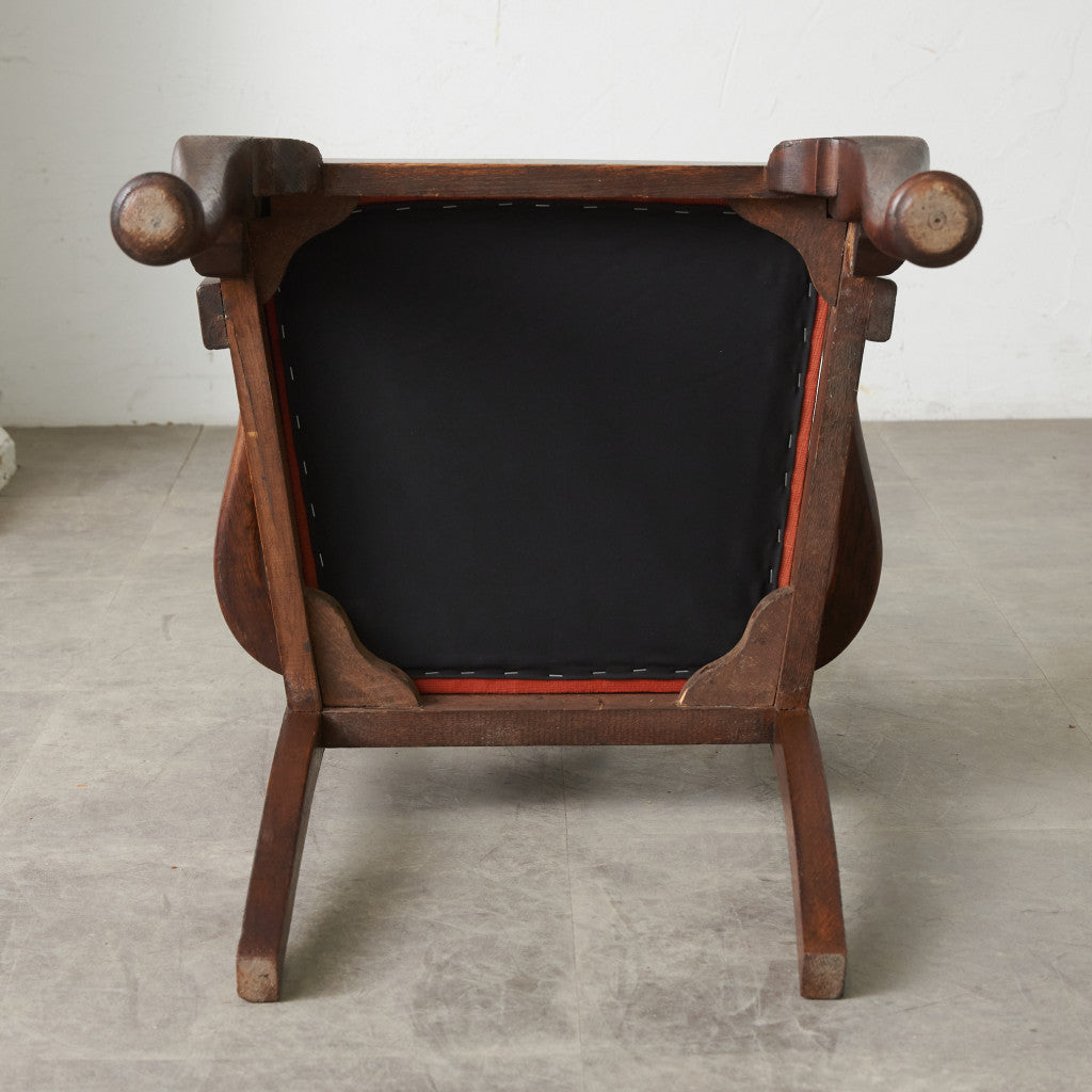 英国アンティーク アームチェア / 張替済