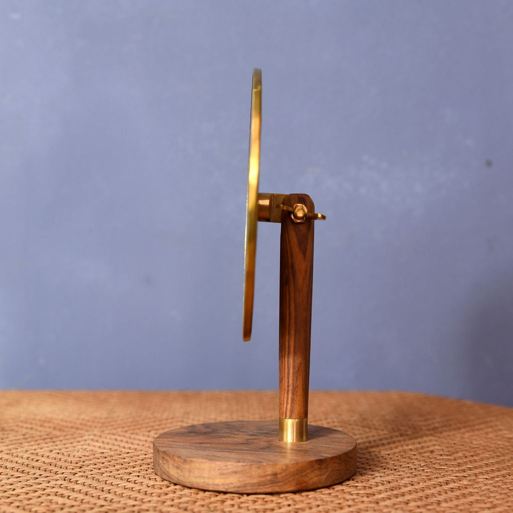 BRASS&WOOD スタンドミラー オーバル