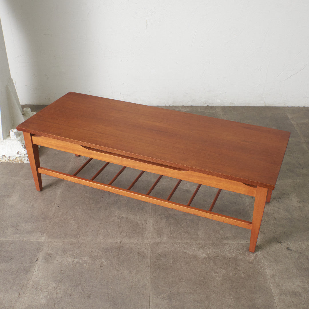 英国 イギリス ロイズ ヴィンテージ オーク材 本革 センターテーブル