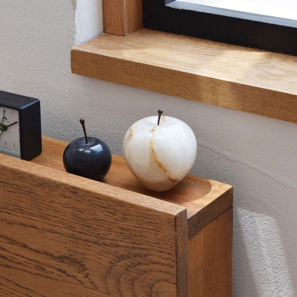 ストーンオブジェ Marble Apple ホワイト Large