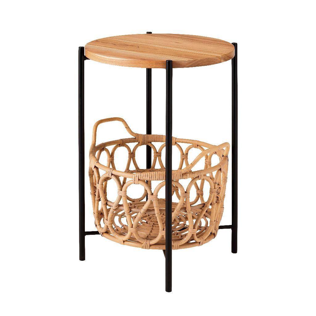 ラタンバスケット サイドテーブル