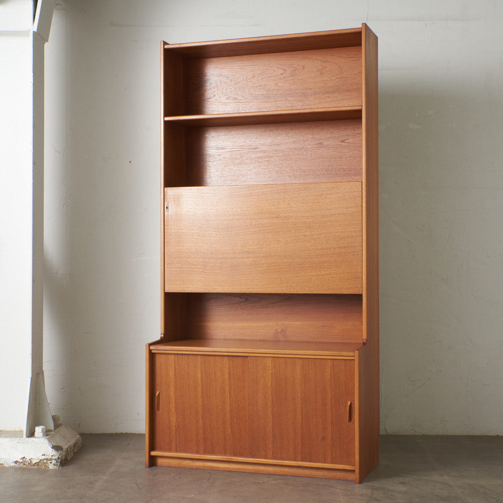 ヴィンテージ ビューロー付きブックケース