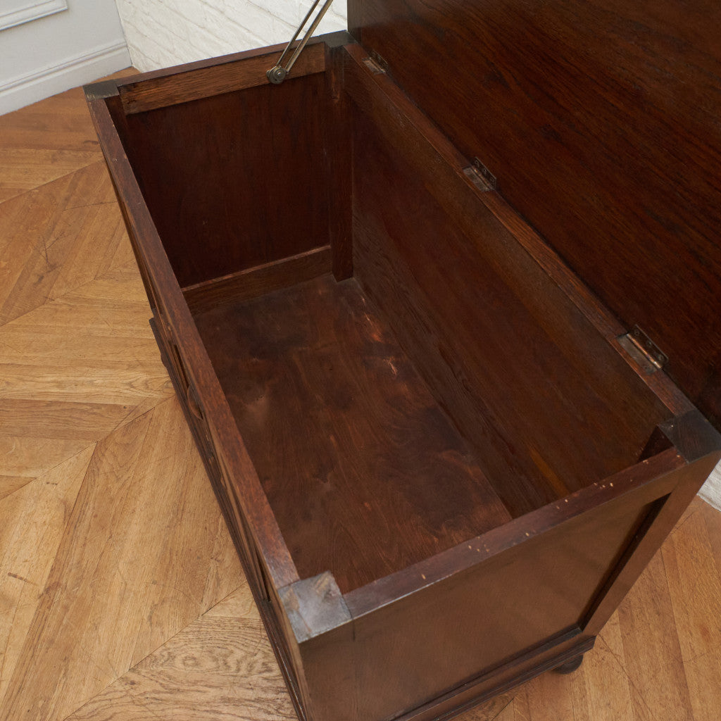 英国アンティーク オーク材 ブランケットボックス