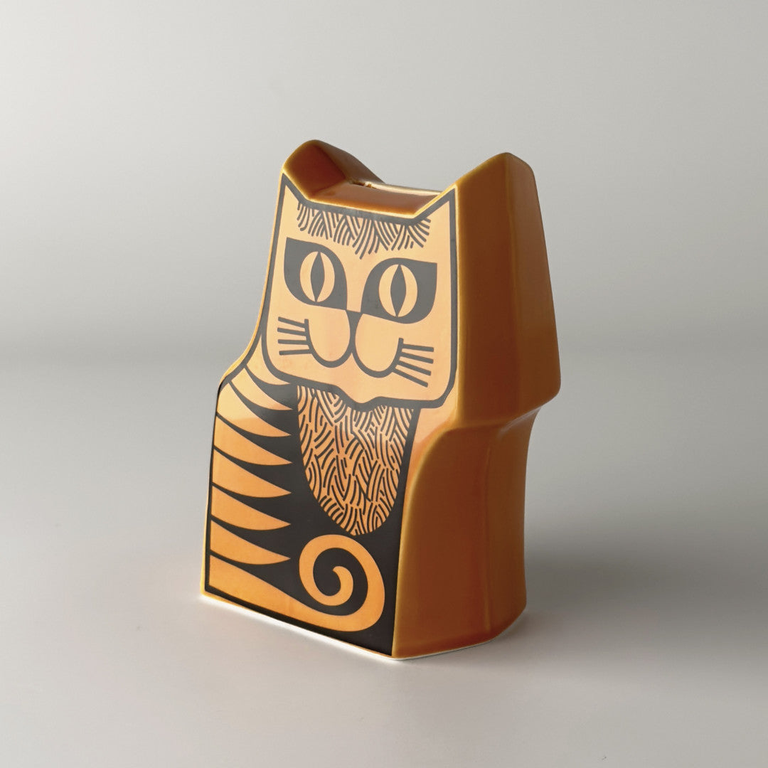 Hornsea Cat Moneybox Orange