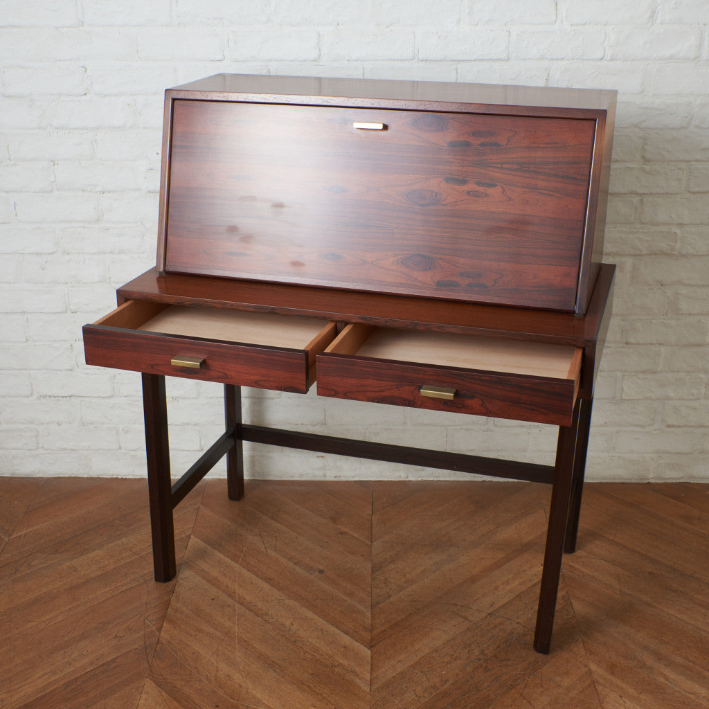 ローズウッド材 ライティングビューローデスク