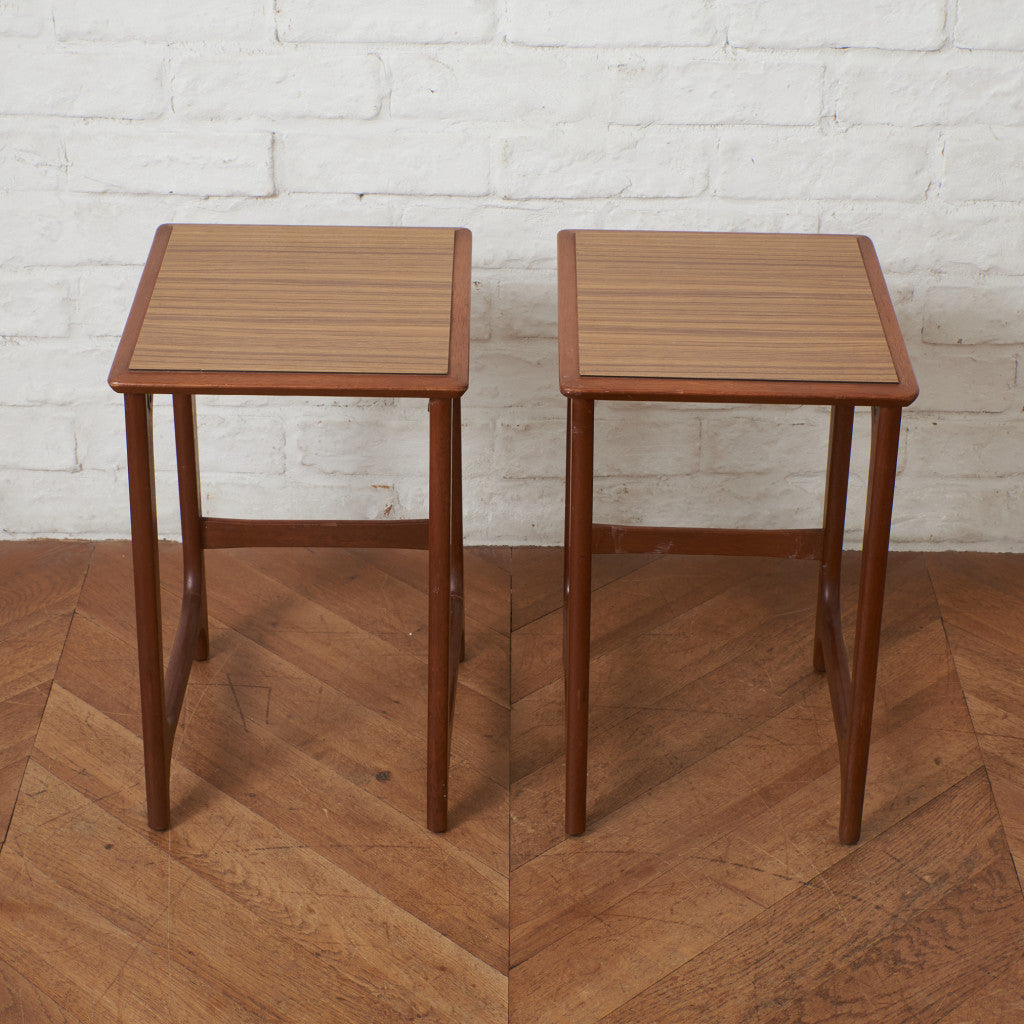 オールドマルニ 孔雀印 サイドテーブル 2点セット