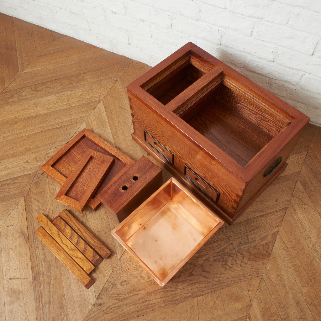 欅材関東長火鉢