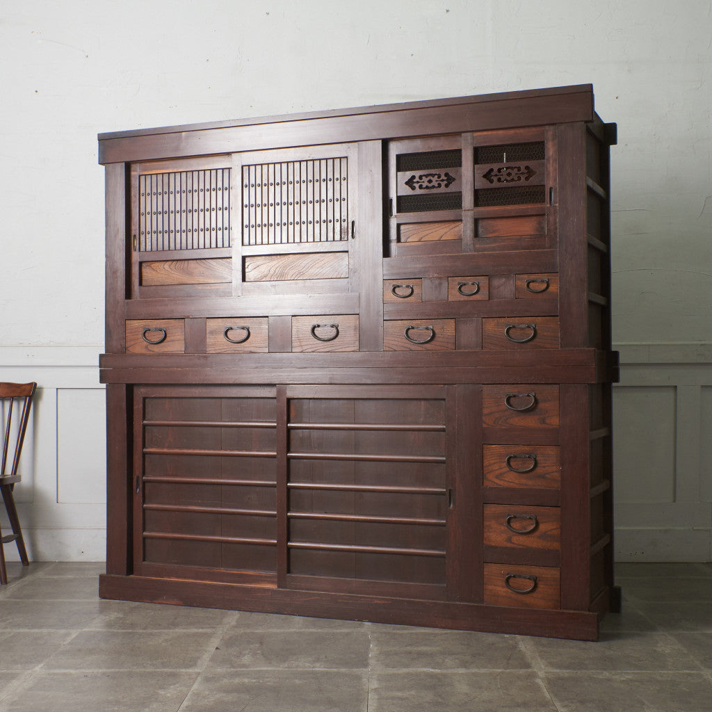 近江箪笥 欅材 水屋箪笥