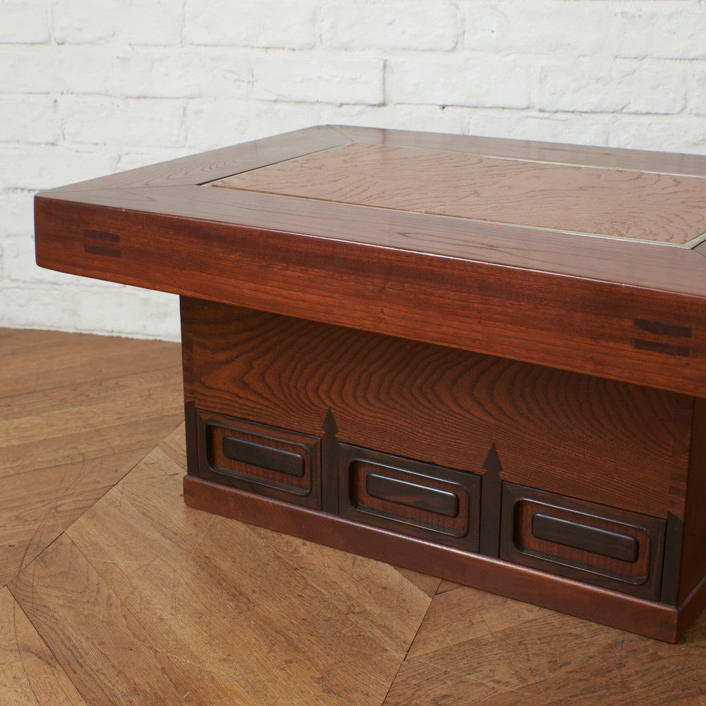 欅材 関西火鉢テーブル