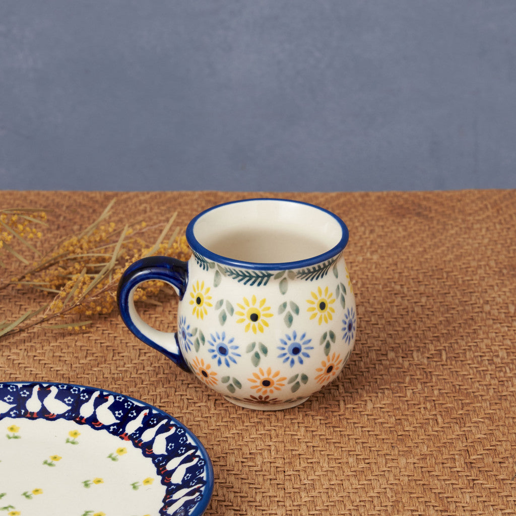 ポーリッシュポタリー マグカップ レトロフラワー｜rocca rocca