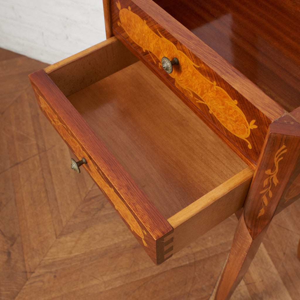 イタリア製 ミラー付き サイドテーブル