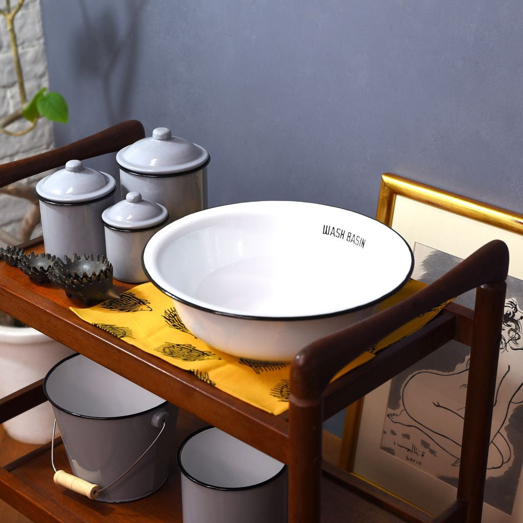 シンプル ホーロー ウォッシュベイシン