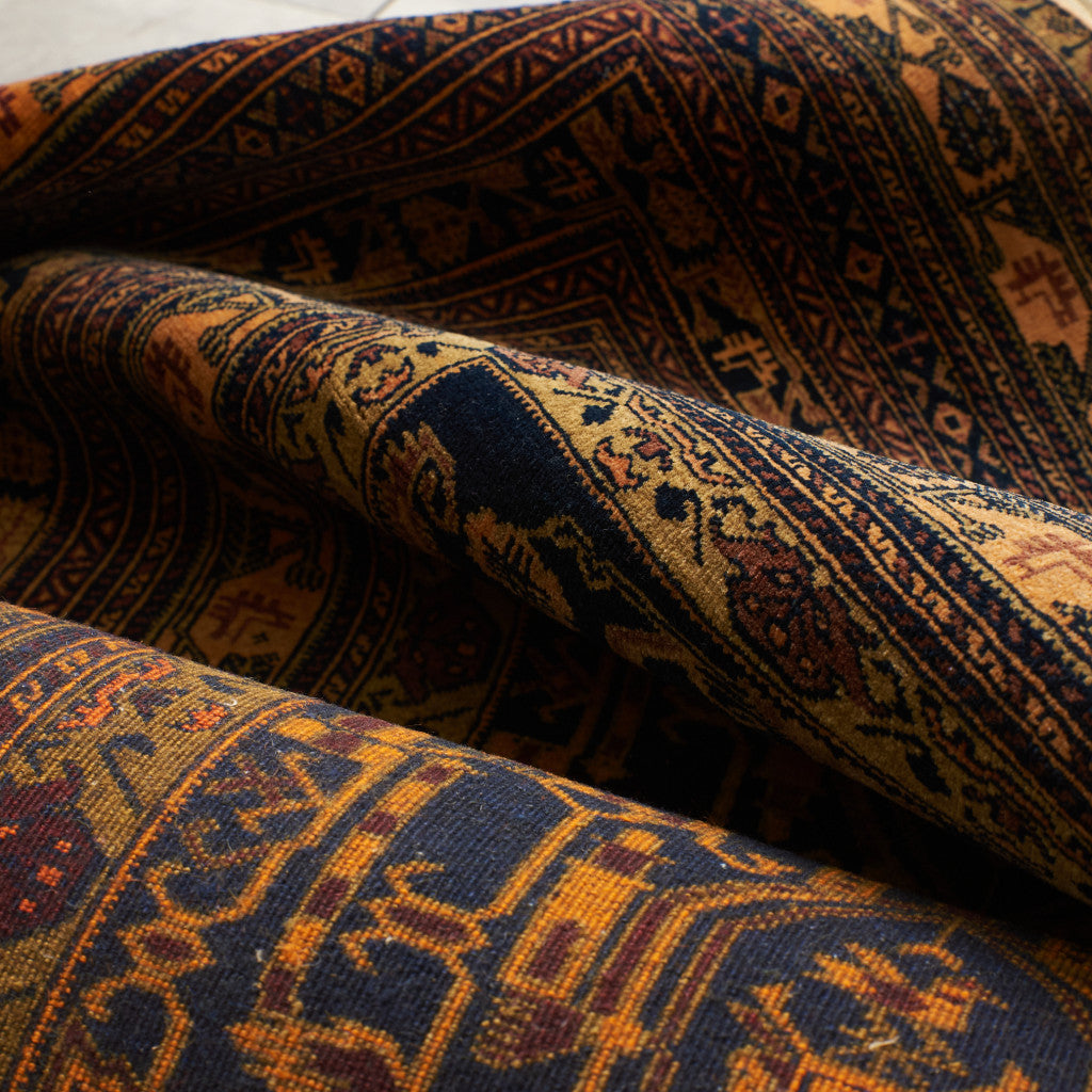 ウール製 機械織りラグ