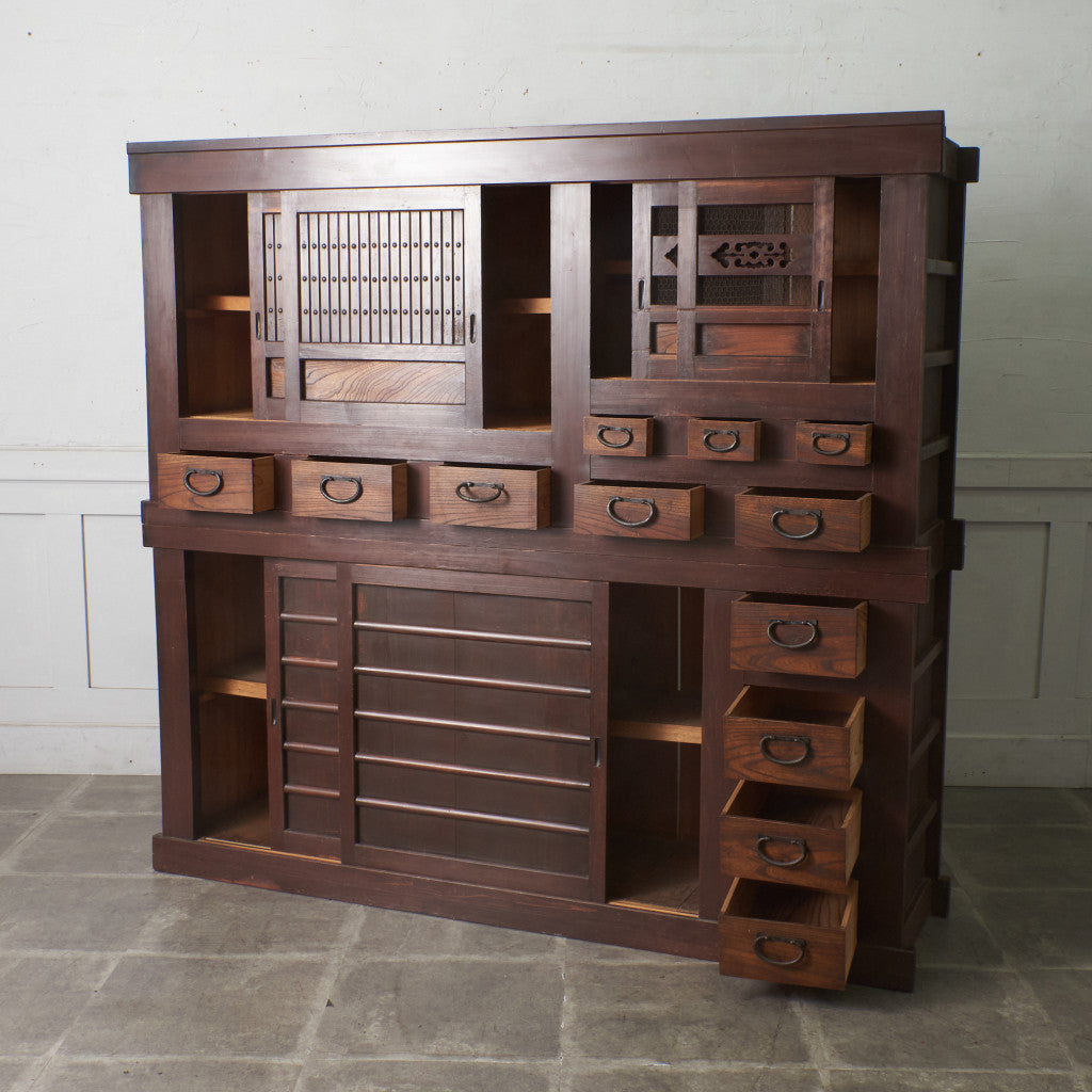 近江箪笥 欅材 水屋箪笥