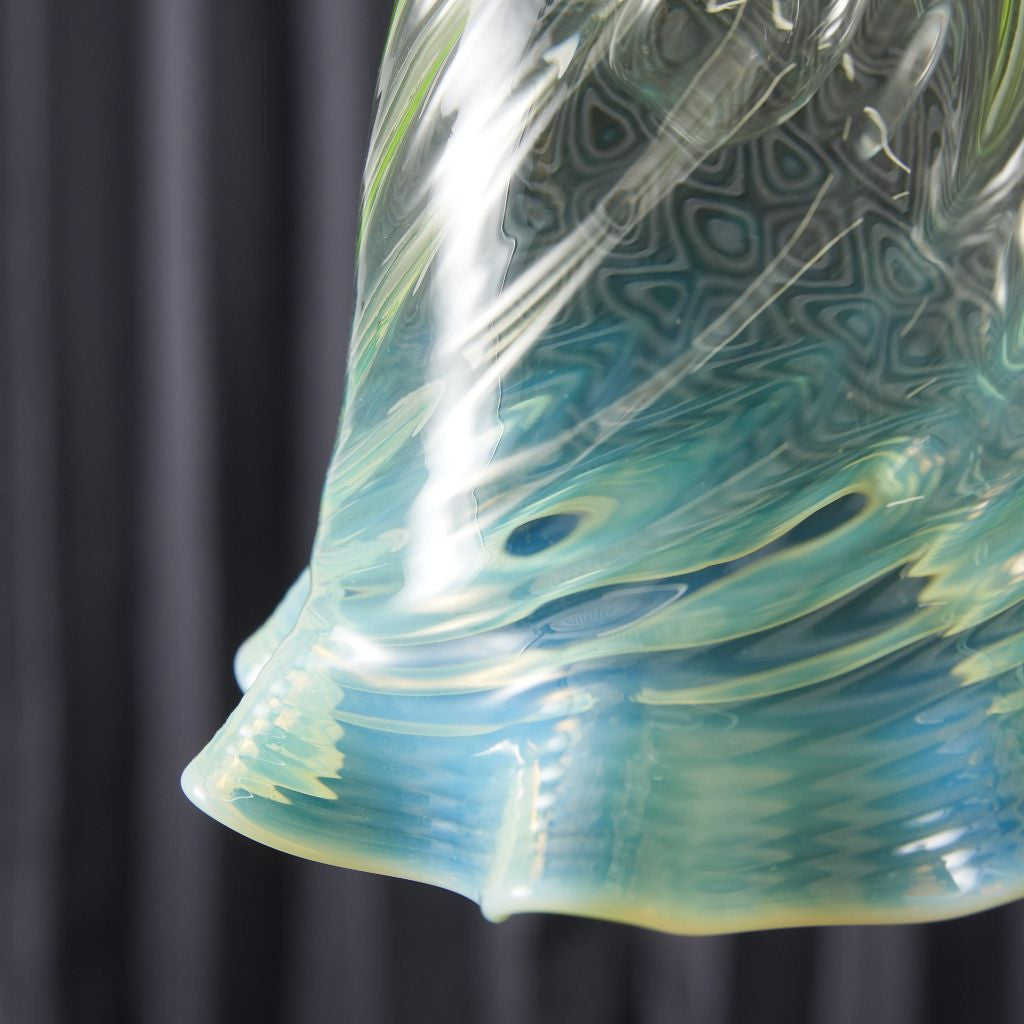 西欧アンティーク ヴァセリンガラス ペンダントライト