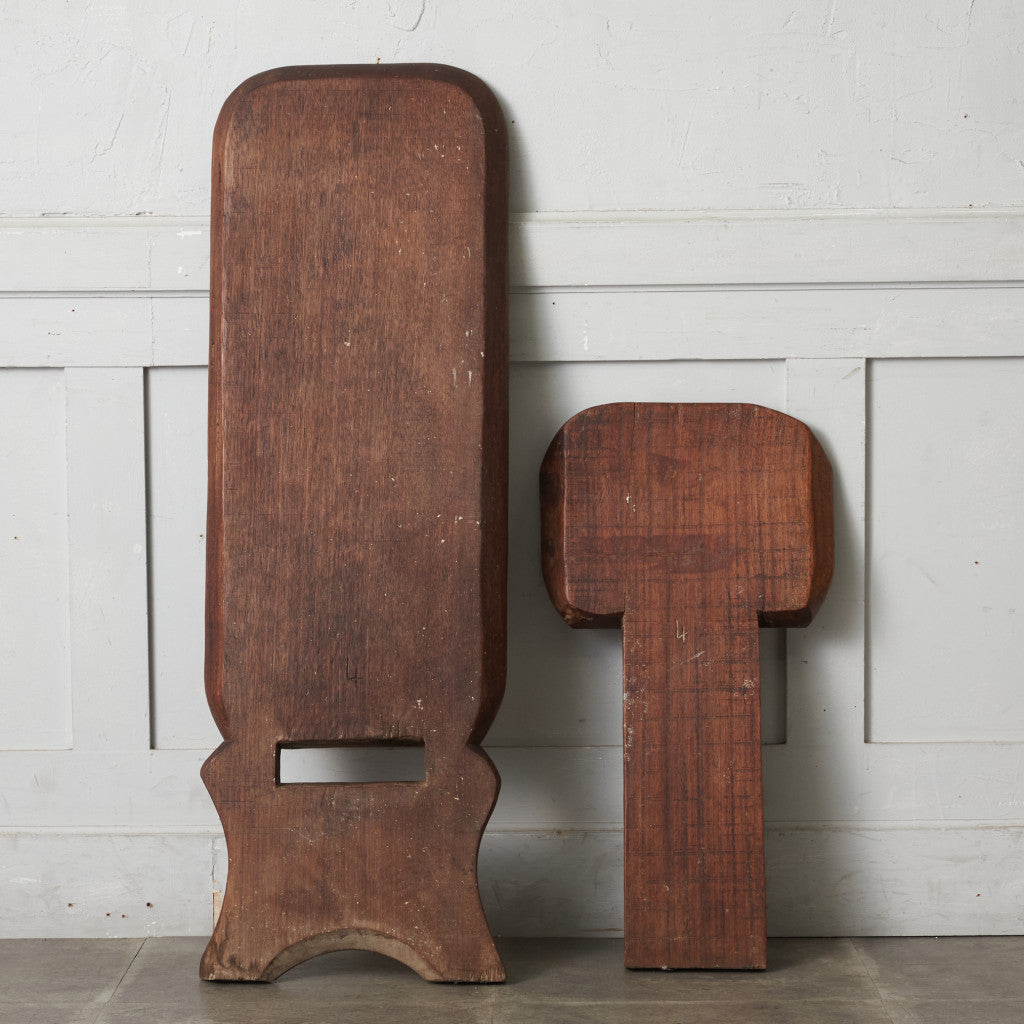 セヌフォ族 木彫装飾 無垢材チェア