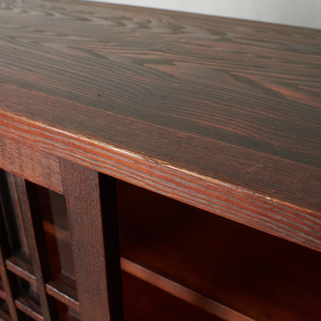 江戸指物 欅材 茶箪笥