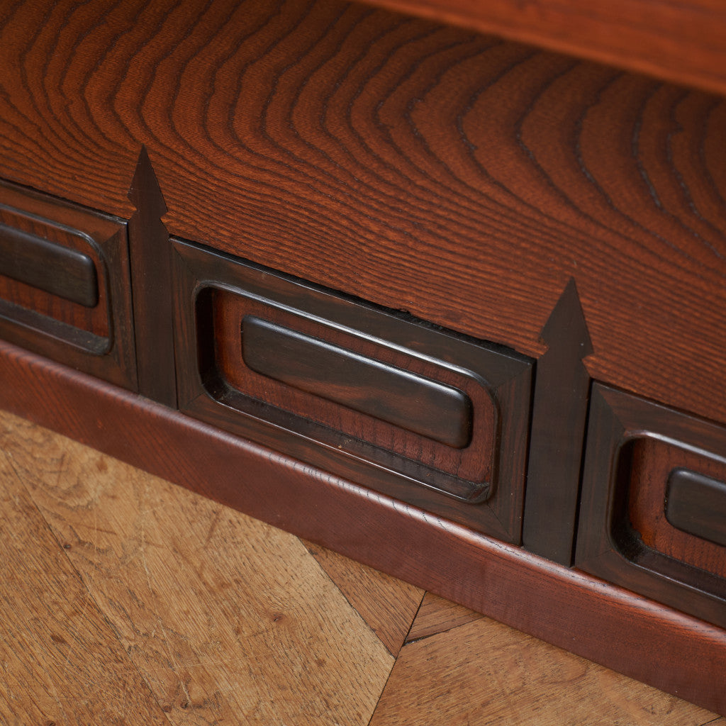 欅材 関西火鉢テーブル