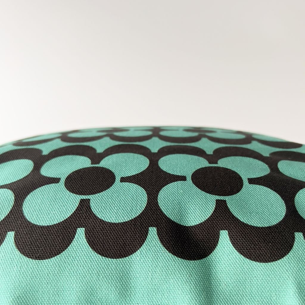 Hornsea クッション Repeat Flower ティール ブルー