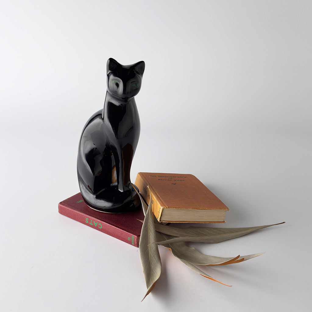 英国ヴィンテージ 黒猫のフィギュリン