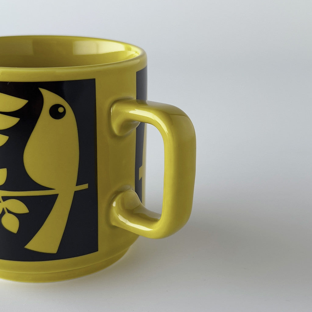 Hornsea x Magpie マグカップ Birds Chartreuse