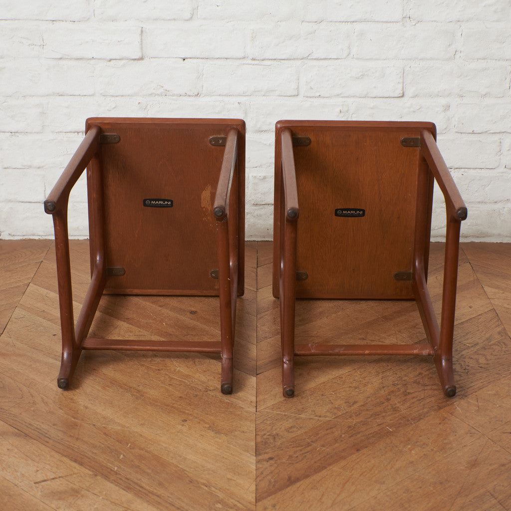 オールドマルニ 孔雀印 サイドテーブル 2点セット