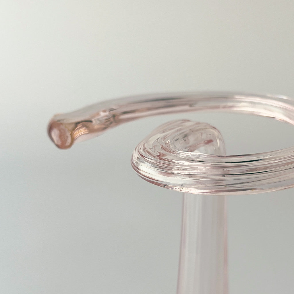 ヴィンテージ 花モチーフ ガラスフラワーベース