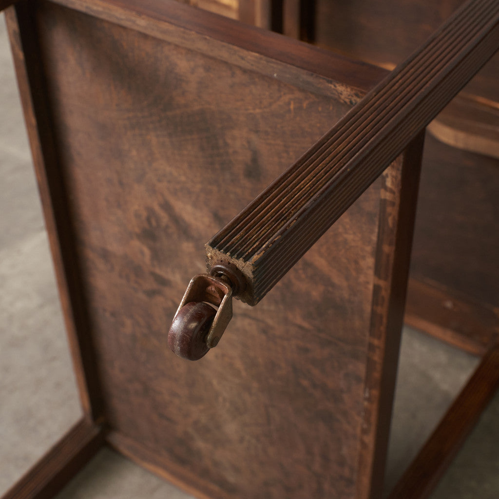 英国アンティーク ドロップリーフ ティートローリー