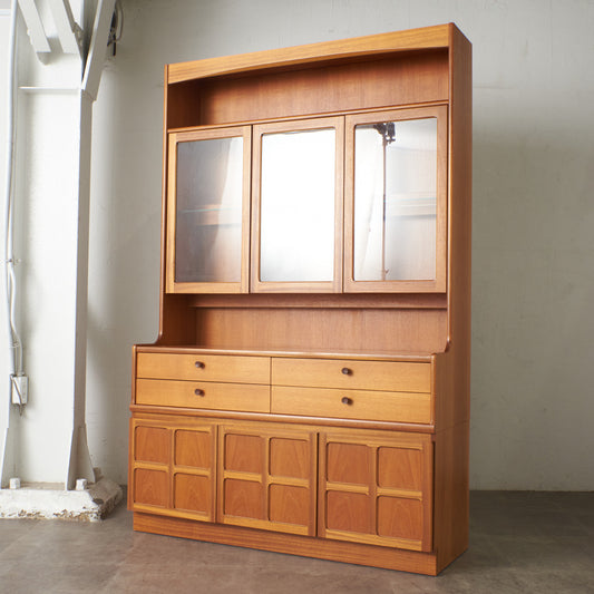 ヴィンテージ 十字扉 ガラスキャビネット