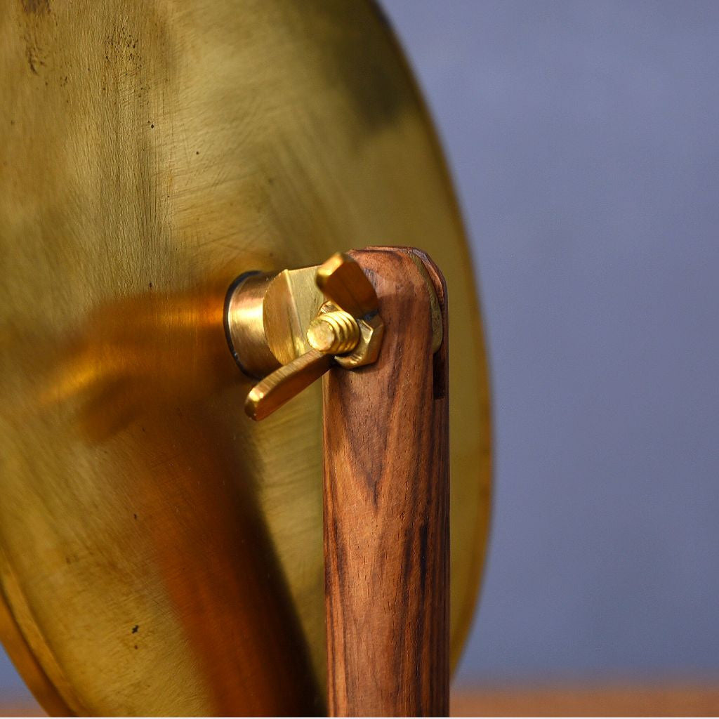 BRASS&WOOD スタンドミラー オーバル