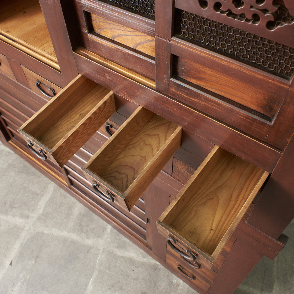 近江箪笥 欅材 水屋箪笥