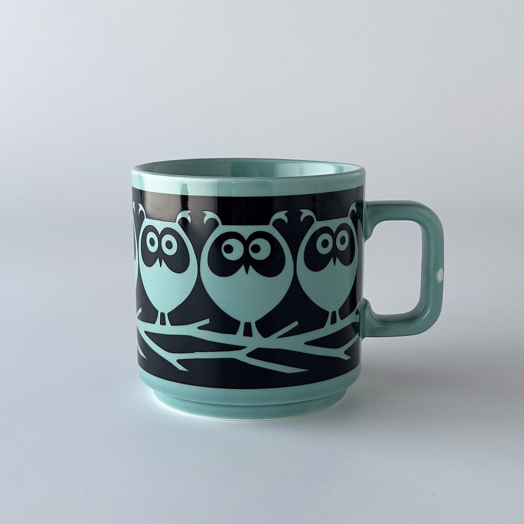 Hornsea x Magpie マグカップ Owls on Branch Teal