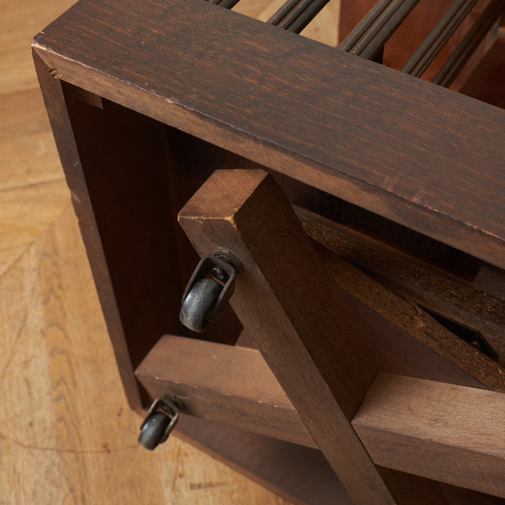 英国アンティーク リボルビングブックケース