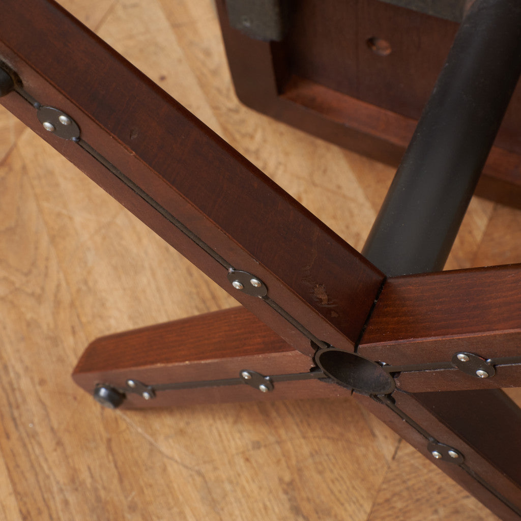 ヴィンテージ 本革張り オットマン